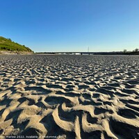Buy canvas prints of Low down view at Harlech beach, Snowdonia by Simon Marlow