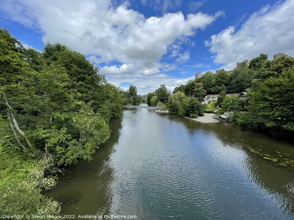 View from Dinham Bridge in Ludlow, Shropshire Picture Board by Simon Marlow