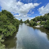 Buy canvas prints of View from Dinham Bridge in Ludlow, Shropshire by Simon Marlow