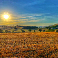 Buy canvas prints of Looking across the fields at Twitchen, South Shrop by Simon Marlow