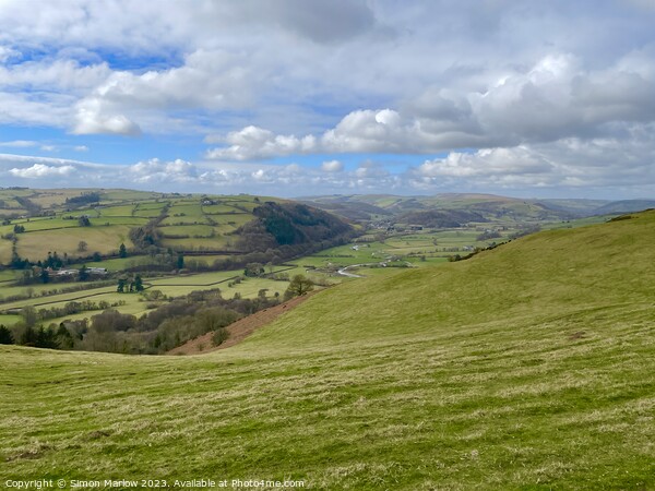 Majestic view of Offas Dyke Picture Board by Simon Marlow