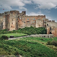Buy canvas prints of Majestic Bamburgh Castle by Simon Marlow