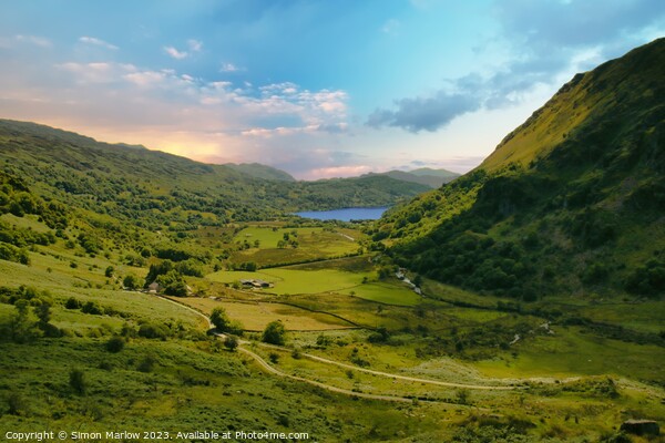 Beautiful view overlooking Snowdonia Picture Board by Simon Marlow