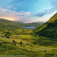 Buy canvas prints of Beautiful view overlooking Snowdonia by Simon Marlow