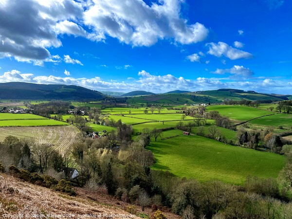 Springtime in the Clun Valley Picture Board by Simon Marlow