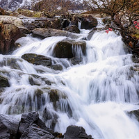 Buy canvas prints of Majestic waterfall in Snowdonia by Simon Marlow