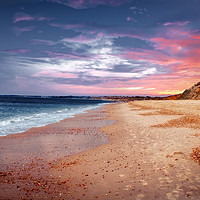 Buy canvas prints of Sunset at Hengistbury Head, Dorset Coast by Simon Marlow
