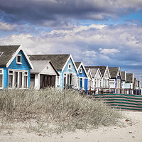 Buy canvas prints of Seaside Serenity A Colourful Beachfront by Simon Marlow
