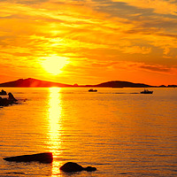 Buy canvas prints of Sunset at St Mary's, Isles of Scilly by Simon Marlow