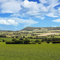 Buy canvas prints of South Shropshire landscape across the Clun Valley by Simon Marlow