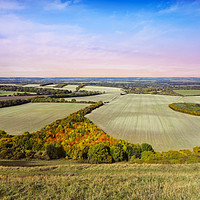 Buy canvas prints of Inkpens Autumn Countryside Glory by Simon Marlow