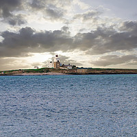Buy canvas prints of Lighthouse on Coquet Island, Northumberland by Simon Marlow