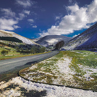 Buy canvas prints of Snowdonia winter landscape by Simon Marlow
