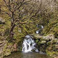 Buy canvas prints of Majestic Waterfall in Elan Valley by Simon Marlow