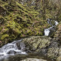 Buy canvas prints of Stream running down in the Elan Valley, Wales by Simon Marlow