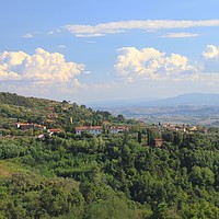 Buy canvas prints of A view out over the countryside of Tuscany, Italy by Simon Marlow