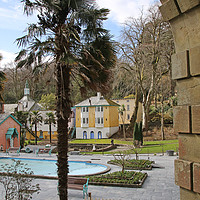 Buy canvas prints of The Architecture of Portmeirion, North Wales by Simon Marlow
