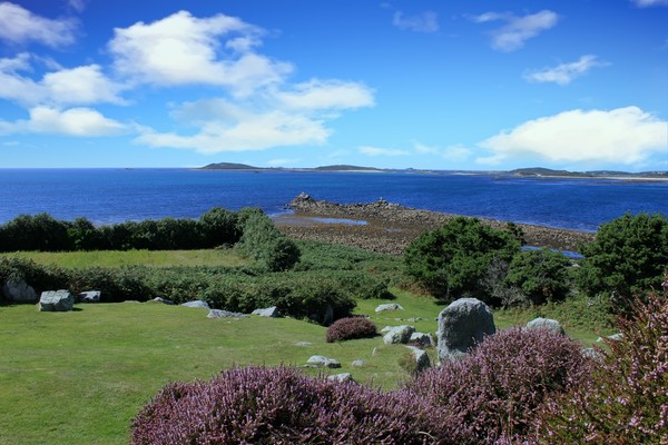 A view of Samson from St Marys, Scilly Isles Picture Board by Simon Marlow