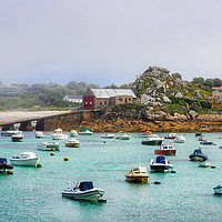 Buy canvas prints of Foggy morning at St Mary's, Scilly Isles by Simon Marlow