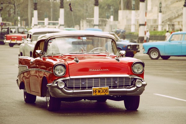 Classic Chevrolet in Havana, Cuba Picture Board by Simon Marlow