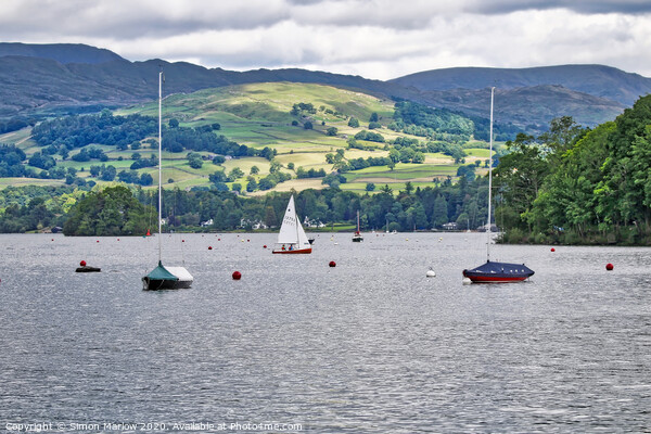 Boating on Lake Windermere Picture Board by Simon Marlow