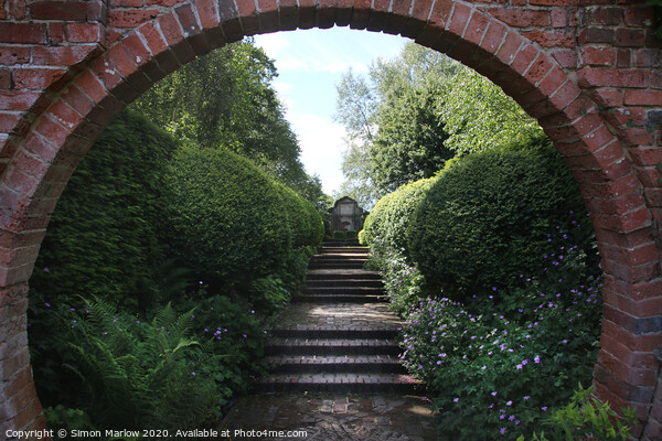 A Serene Garden Passage Picture Board by Simon Marlow