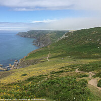Buy canvas prints of Walking along the South Devon Coastal path at Salcombe by Simon Marlow