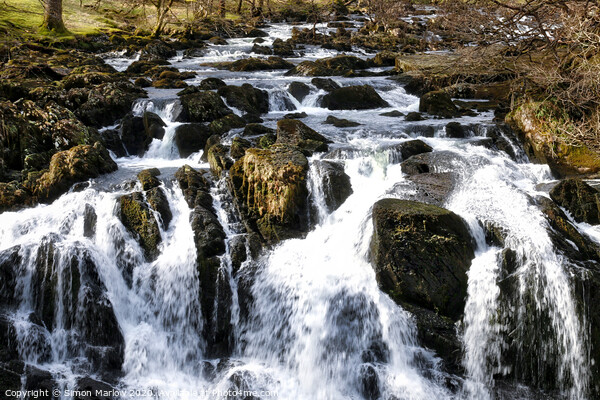 Majestic Swallow Falls Picture Board by Simon Marlow