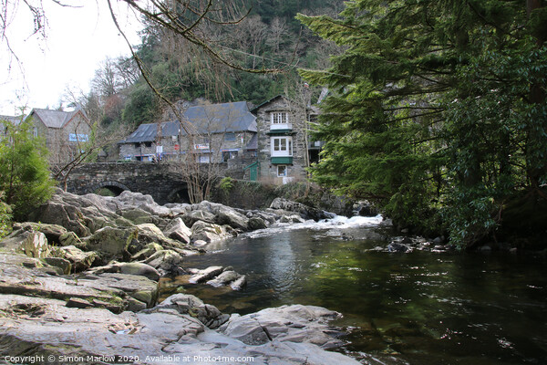 Betws-y-Coed Snowdonia Picture Board by Simon Marlow