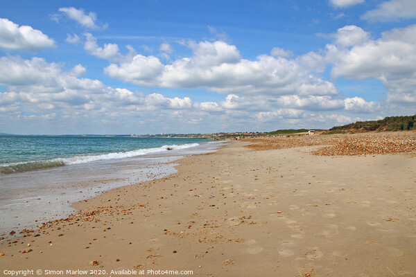 A sweeping view across the beach at Hengistbury He Picture Board by Simon Marlow