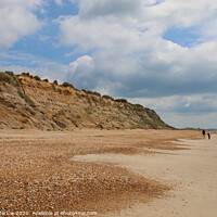 Buy canvas prints of A sweeping view across the beach at Hengistbury Head by Simon Marlow