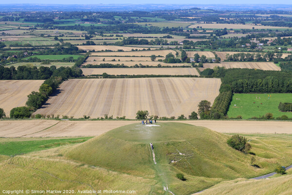 Countryside of Hampshire view from White Horse Hill Picture Board by Simon Marlow