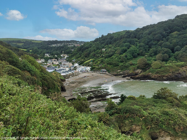 Overlooking Hope Cove in Devon Picture Board by Simon Marlow