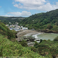 Buy canvas prints of Overlooking Hope Cove in Devon by Simon Marlow