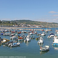Buy canvas prints of View overlooking Lyme Regis by Simon Marlow