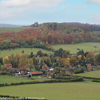 Buy canvas prints of Overlooking the village of Turville by Simon Marlow