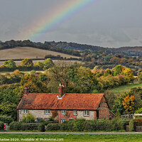 Buy canvas prints of A country cottage in rural Hampshire by Simon Marlow