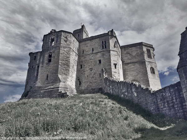Warkworth Medieval Castle Picture Board by Simon Marlow