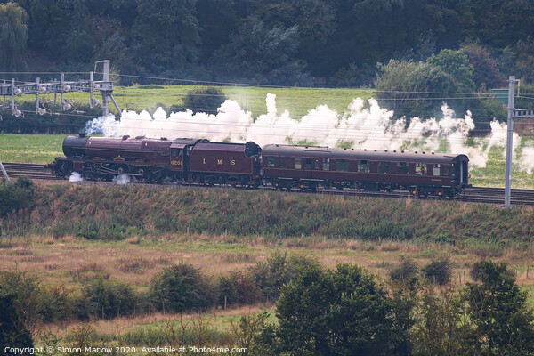 Majestic Steam Train in Goring Picture Board by Simon Marlow