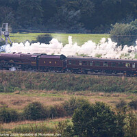 Buy canvas prints of Majestic Steam Train in Goring by Simon Marlow