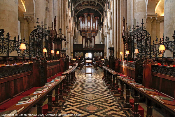 The inside of Christ Church Oxford Picture Board by Simon Marlow