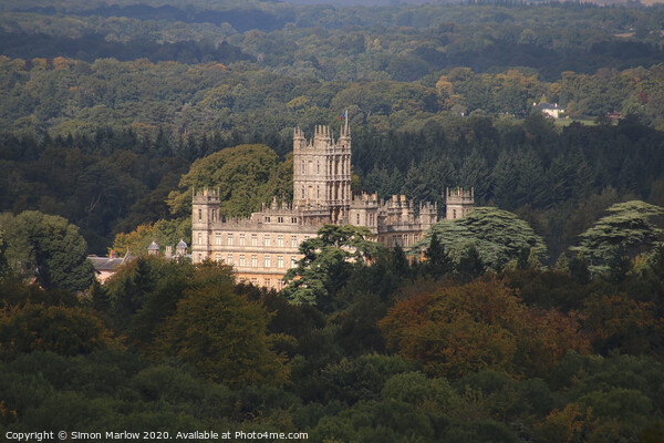 Majestic Highclere Castle Beyond Downton Abbey Picture Board by Simon Marlow