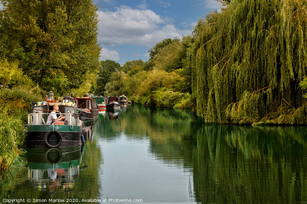 Serenity on the Kennet and Avon Canal Picture Board by Simon Marlow