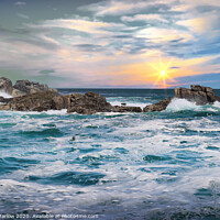 Buy canvas prints of Rough Seas off St Mary's on the Isles of Scilly by Simon Marlow