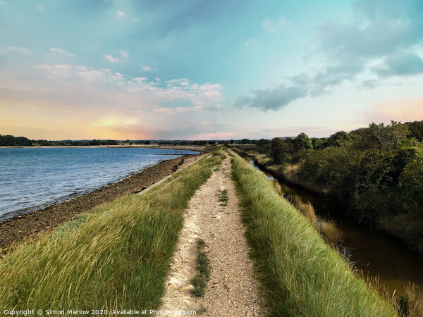 Nutbourne marshes and Cobnor Peninsula Picture Board by Simon Marlow