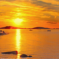 Buy canvas prints of Breathtaking Sunset on the Scilly Isles by Simon Marlow