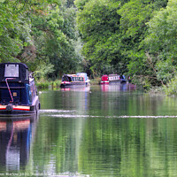 Buy canvas prints of Barges on the Kennet and Avon Canal by Simon Marlow