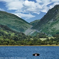 Buy canvas prints of Llyn Mwyngil Snowdonia National Park by Simon Marlow