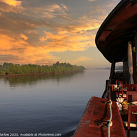 Buy canvas prints of Golden Serenity on Mekong Delta by Simon Marlow
