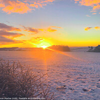 Buy canvas prints of Winter sunrise in South Shropshire  by Simon Marlow